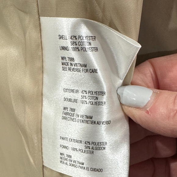 NWT Michael Kors Trench Coat – Beige, Size XL - Picture 15 of 16
